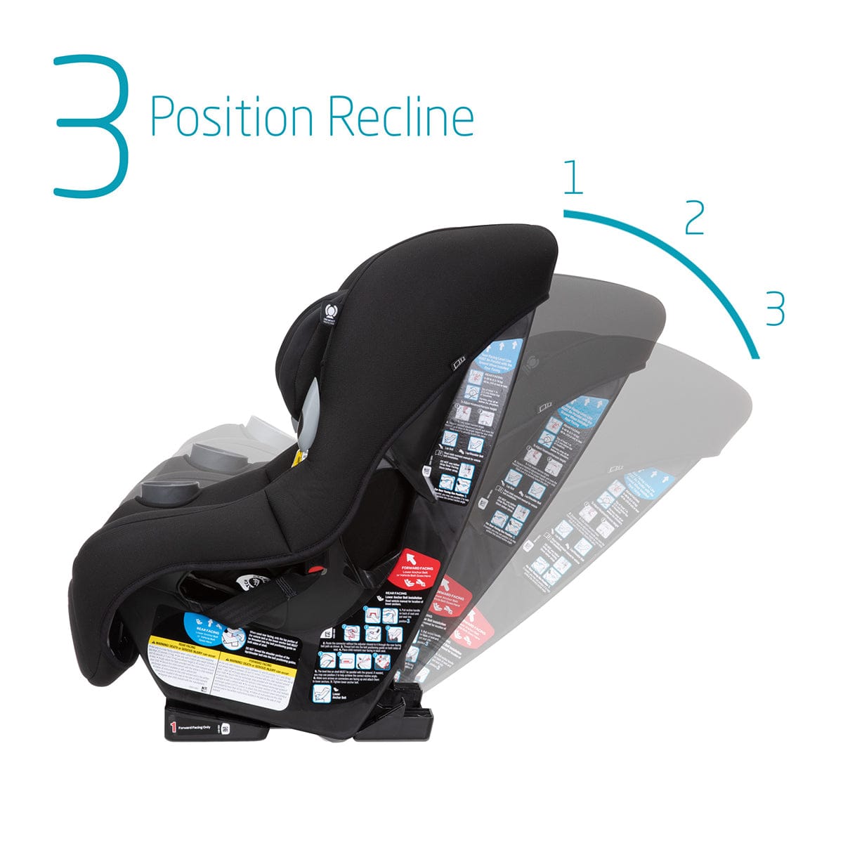 Maxi-Cosi Pria Sport 2-in-1 Convertible Car Seat - Midnight Black (PureCosi) - CC312FZA