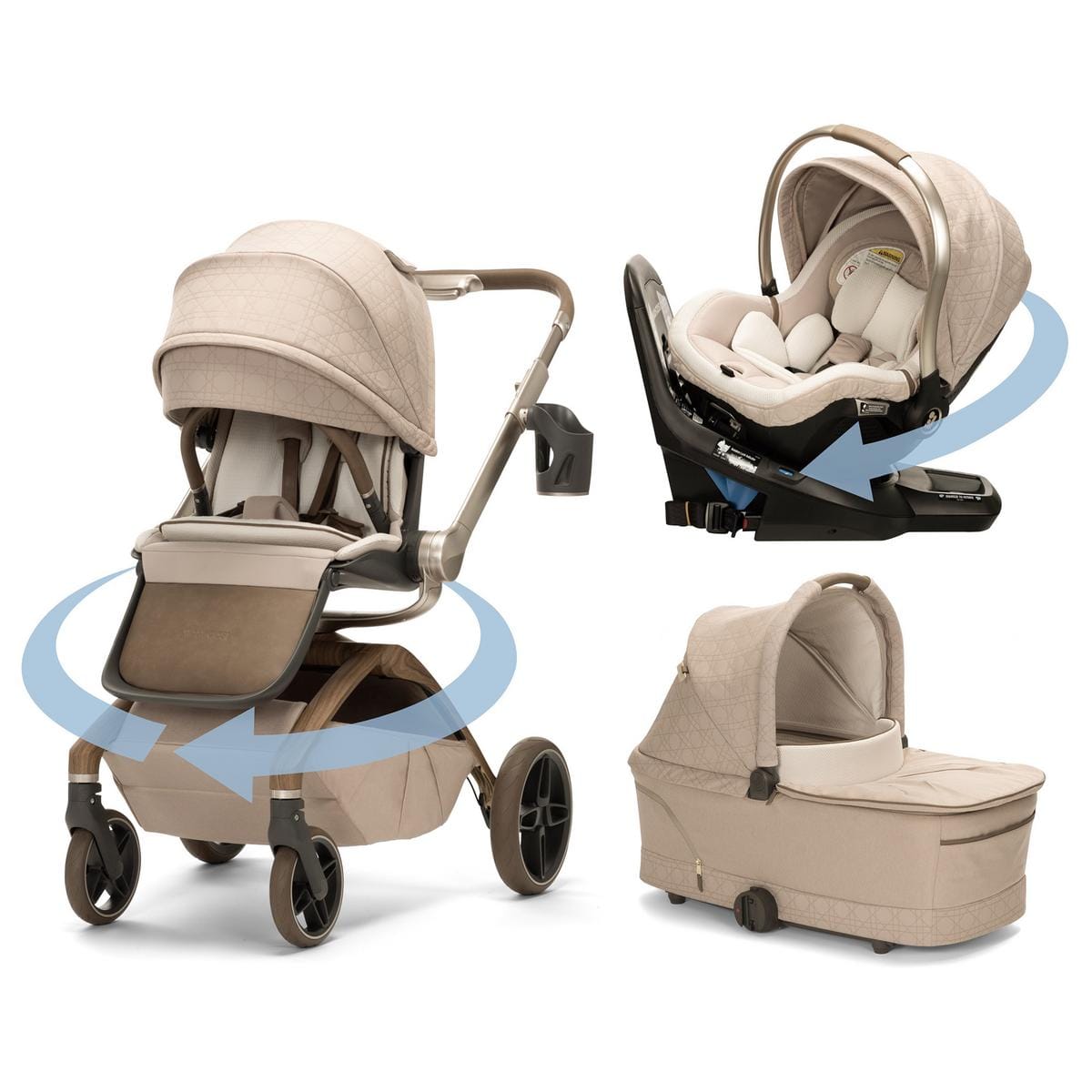 stroller with car seat and bassinet Maxi-Cosi Tana 360 + Peri 180 Rotating Infant Car Seat Travel System + Bassinet Bundle
