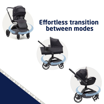 Maxi-Cosi Tana 360 Rotating Modular Stroller + Bassinet Bundle - Onyx Heritage - CV452HCV-CV460HCV