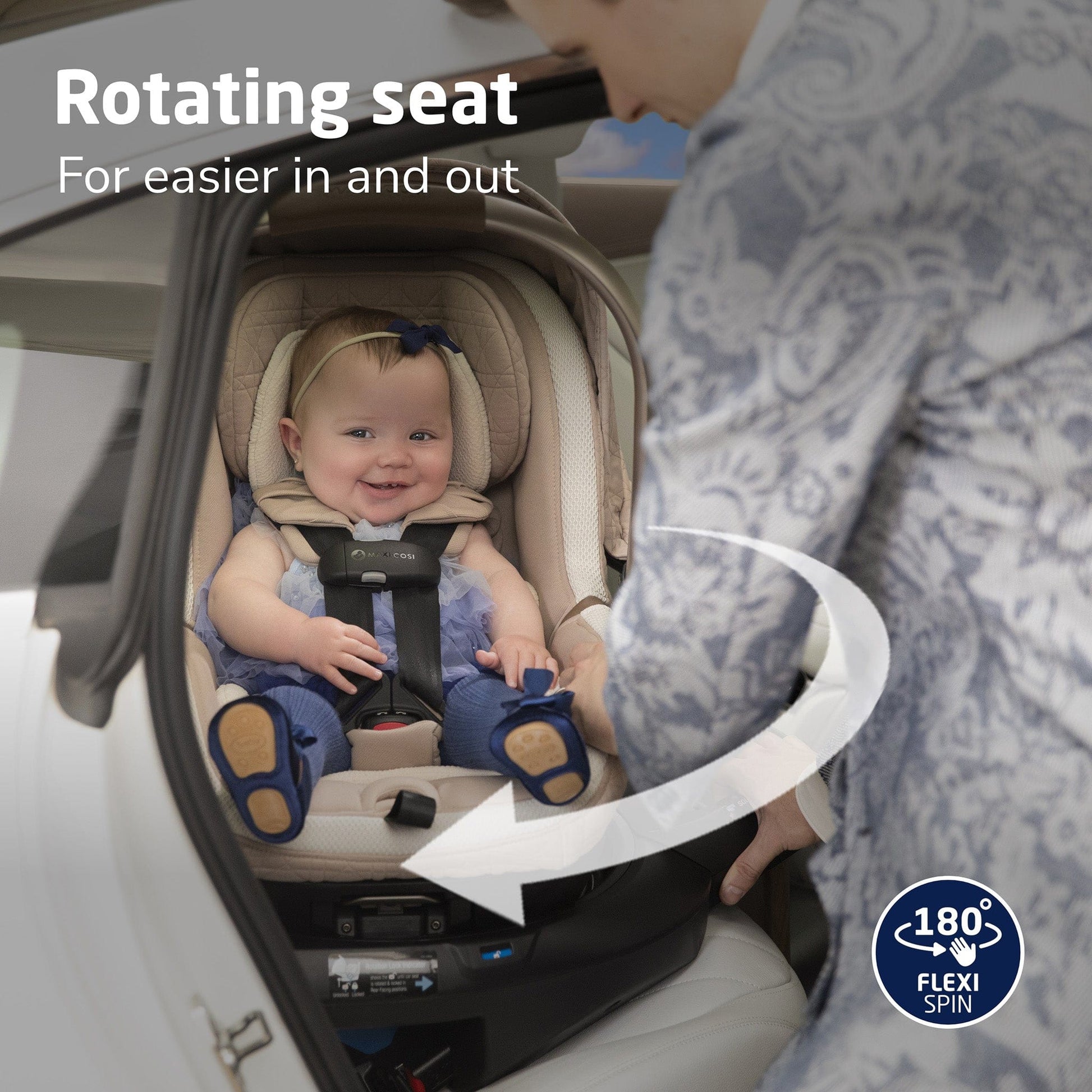 Maxi-Cosi Tayla Max + Peri 180 Rotating Infant Car Seat Travel System Bundle - Onyx Wonder - CV451GNM-IC364GNM
