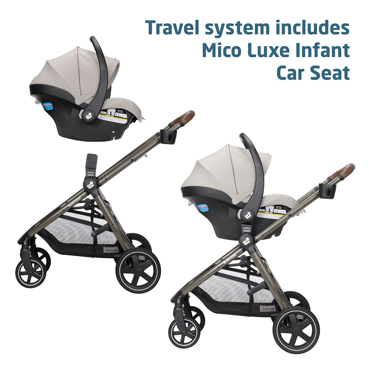 Maxi-Cosi Zelia 2 Luxe 5-in-1 Modular Travel System - New Hope Tan - TR455GYQ