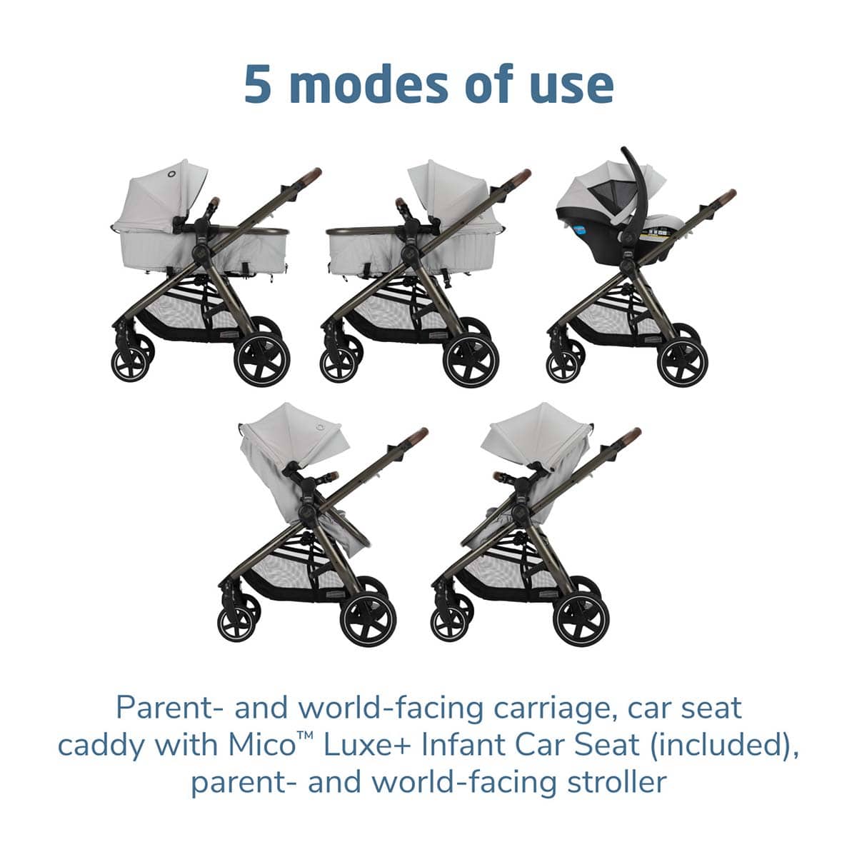 Maxi-Cosi Zelia 2 Luxe+ Travel System - Arctic Frost – Albee Baby