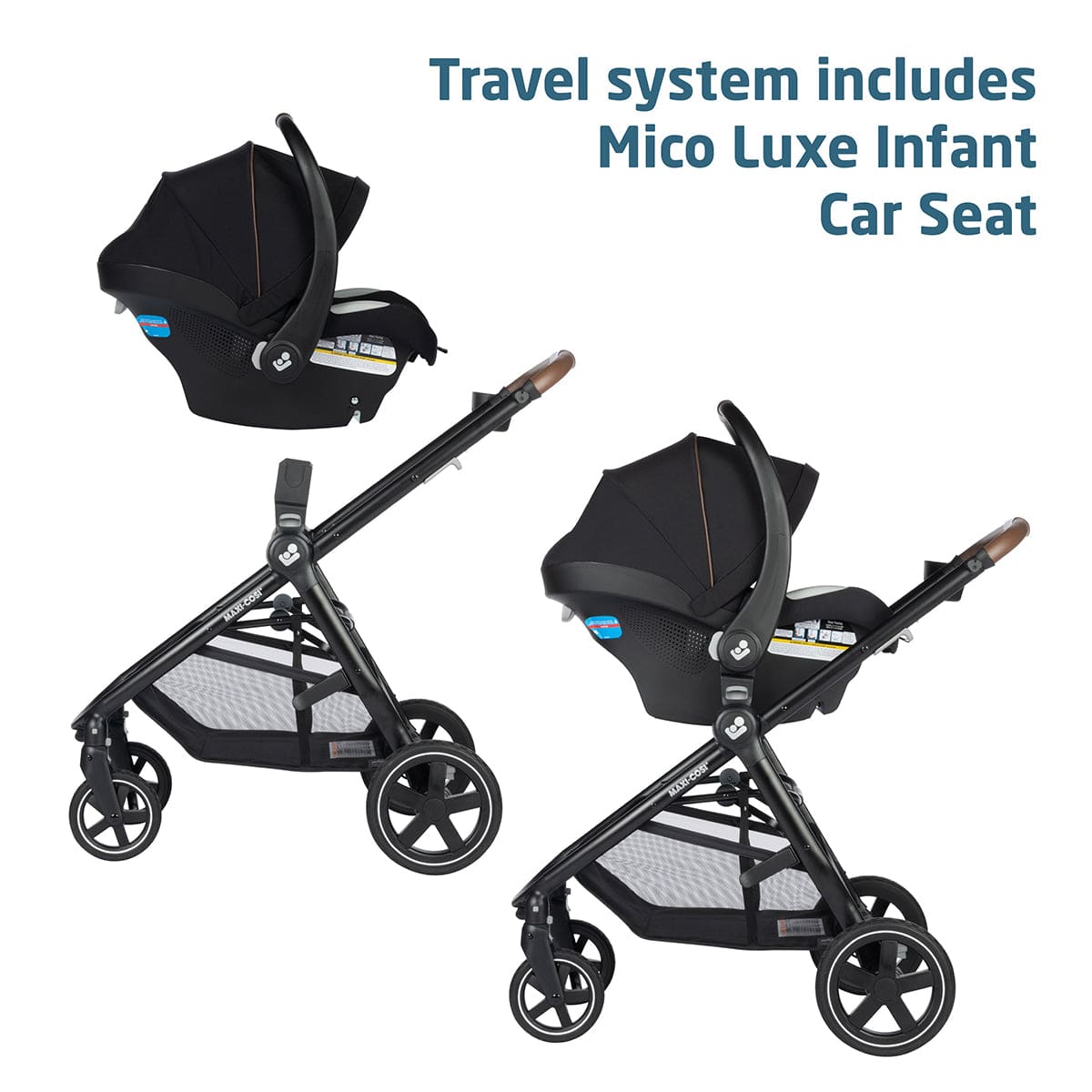 Maxi-Cosi Zelia2 Luxe Travel System - New Hope Black - TR455HCT