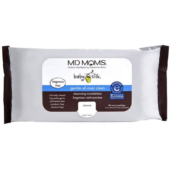 MD Moms Gentle All-Over Clean Cleansing Towlettes, Fragrance-Free, 80 ct - 1002W