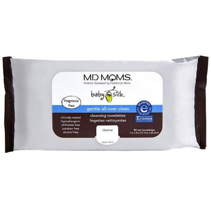 MD Moms Gentle All-Over Clean Cleansing Towlettes, Fragrance-Free, 80 ct - 1002W