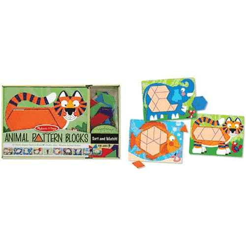 Melissa & Doug Animal Pattern Blocks Set