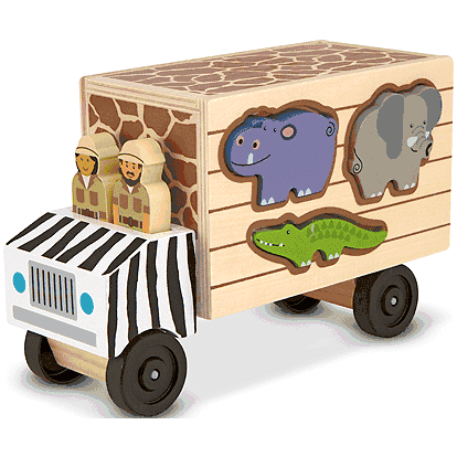 Melissa & Doug Animal Rescue Shape Sorter Truck - 5180
