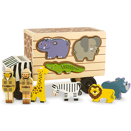 Melissa & Doug Animal Rescue Shape Sorter Truck