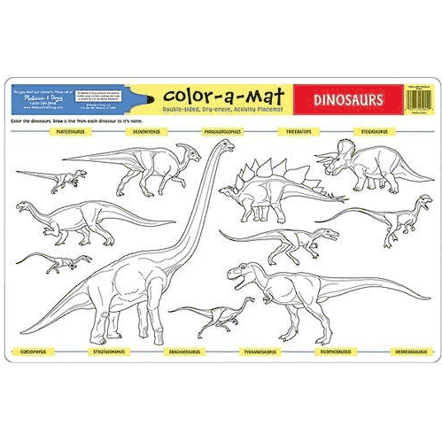 Melissa & Doug Color-a-Mat - Dinosaurs