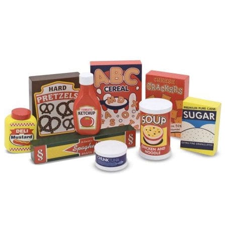 Melissa & Doug Dry Goods Pantry Set - Wooden Play Food - 4077