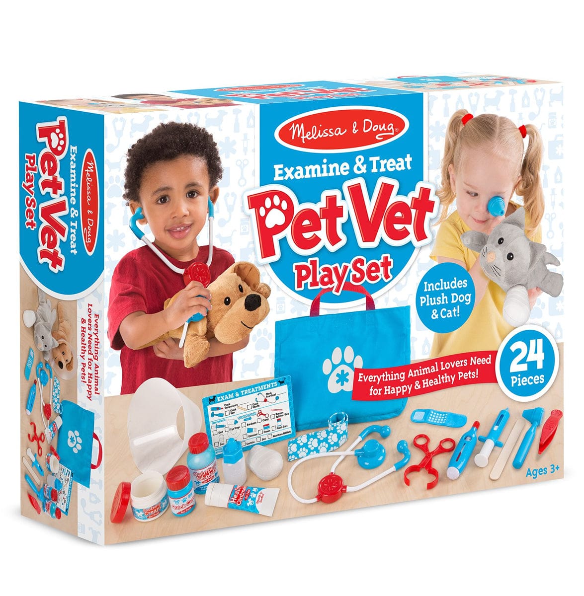 Melissa & Doug Examine & Treat Pet Vet Play Set - 8520-MD
