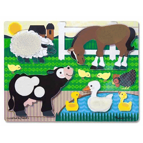 Melissa & Doug Farm Touch and Feel Puzzle - 4323