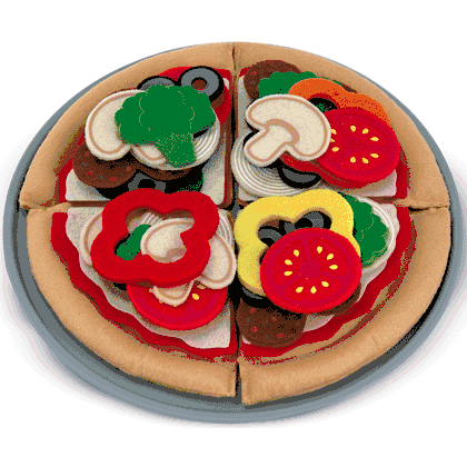 Melissa & Doug Felt Play Food - Pizza Set