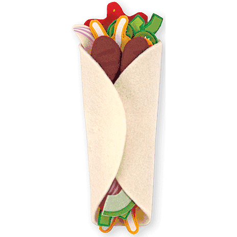 Melissa & Doug Felt Play Food - Taco & Burrito Set