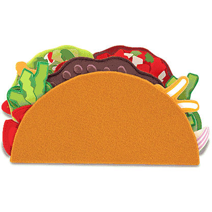 Melissa & Doug Felt Play Food - Taco & Burrito Set - 3975