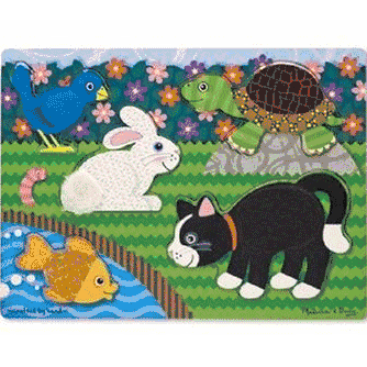 Melissa & Doug Pets Touch and Feel Puzzle - 4322