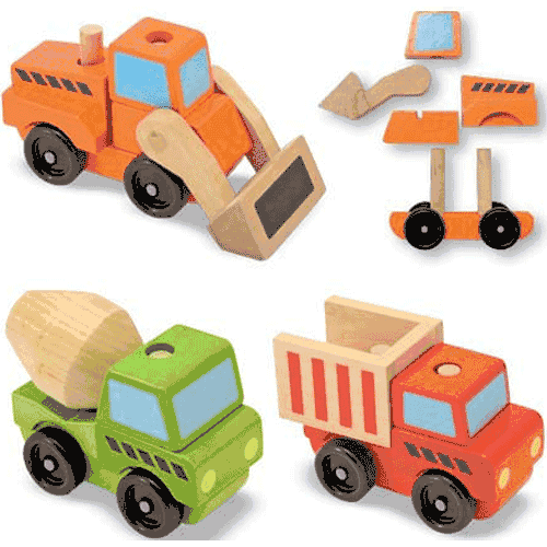 Melissa & Doug Stacking Construction Vehicles - 3076