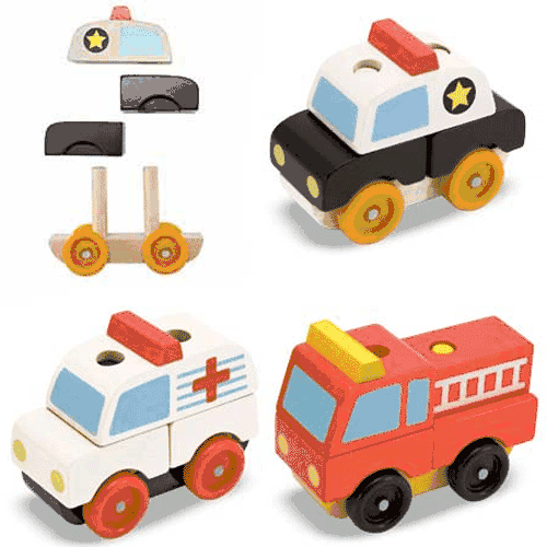 Melissa & Doug Stacking Emergency Vehicles - 3075