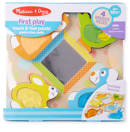 Melissa & Doug Touch and Feel Puzzle - Peek-a-Boo Pets - 1898