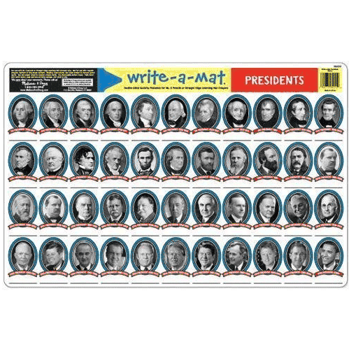 Melissa & Doug Write-a-Mat - Presidents - 5040