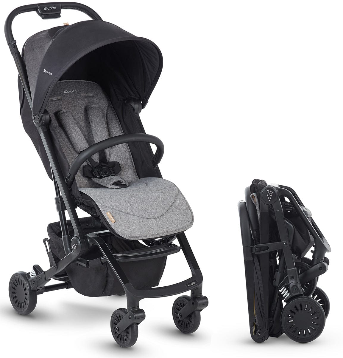 Micralite ProFold Compact Lightweight Stroller in Carbon - ml208-cbus