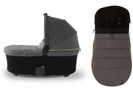 Micralite SmartFold Bassinet & Footmuff Accessory Bundle - Carbon - SMRTBUNFTMFCARBON