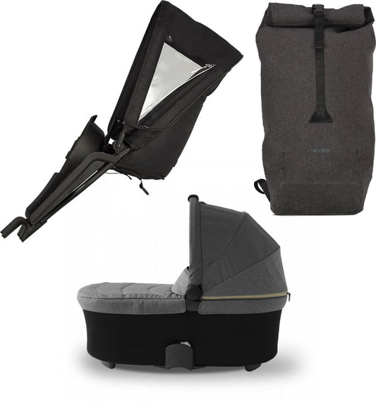 Micralite TwoFold Accessory Bundle with Shopping Bag - Carbon - TWOBUNSBCARBON