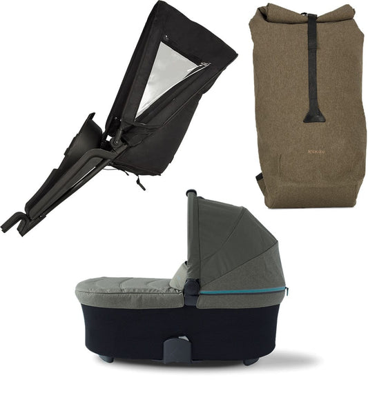Micralite TwoFold Accessory Bundle with Shopping Bag - Evergreen - TWOBUNSBGREEN
