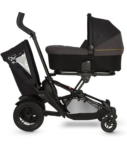 Micralite TwoFold Double Stroller + Bassinet - Carbon - ML211-CBUS