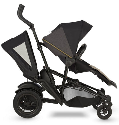 Micralite TwoFold Double Stroller + Bassinet - Carbon - ML211-CBUS