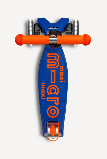 Micro Kickboard Maxi Deluxe Foldable LED Scooter - Neon Blaze Orange - MMD227