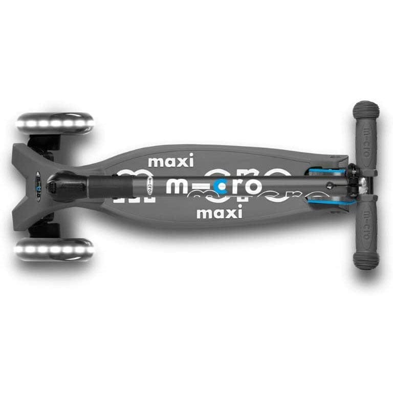 Micro Kickboard Maxi Deluxe Foldable LED Scooter - Volcano Grey - MMD094