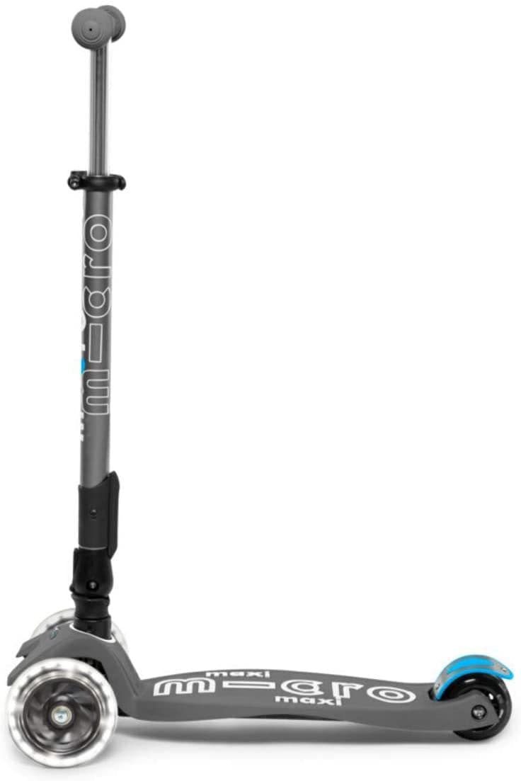 Micro Kickboard Maxi Deluxe Foldable LED Scooter - Volcano Grey - MMD094
