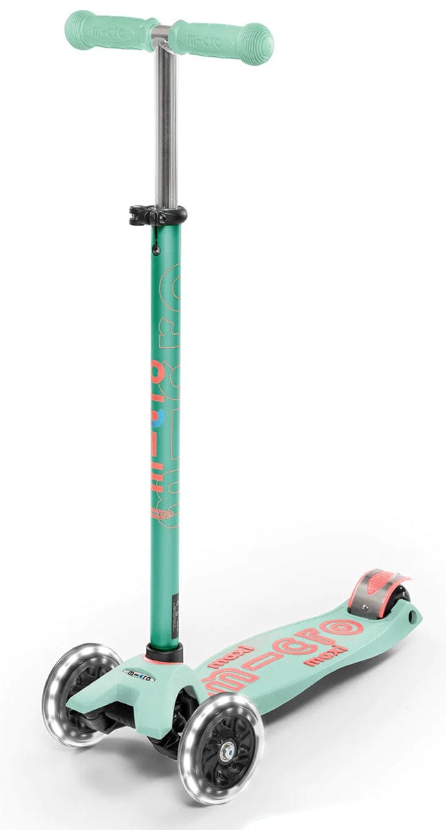 Micro Kickboard Maxi Deluxe LED Scooter (5-12 years) - Mint - MMD144