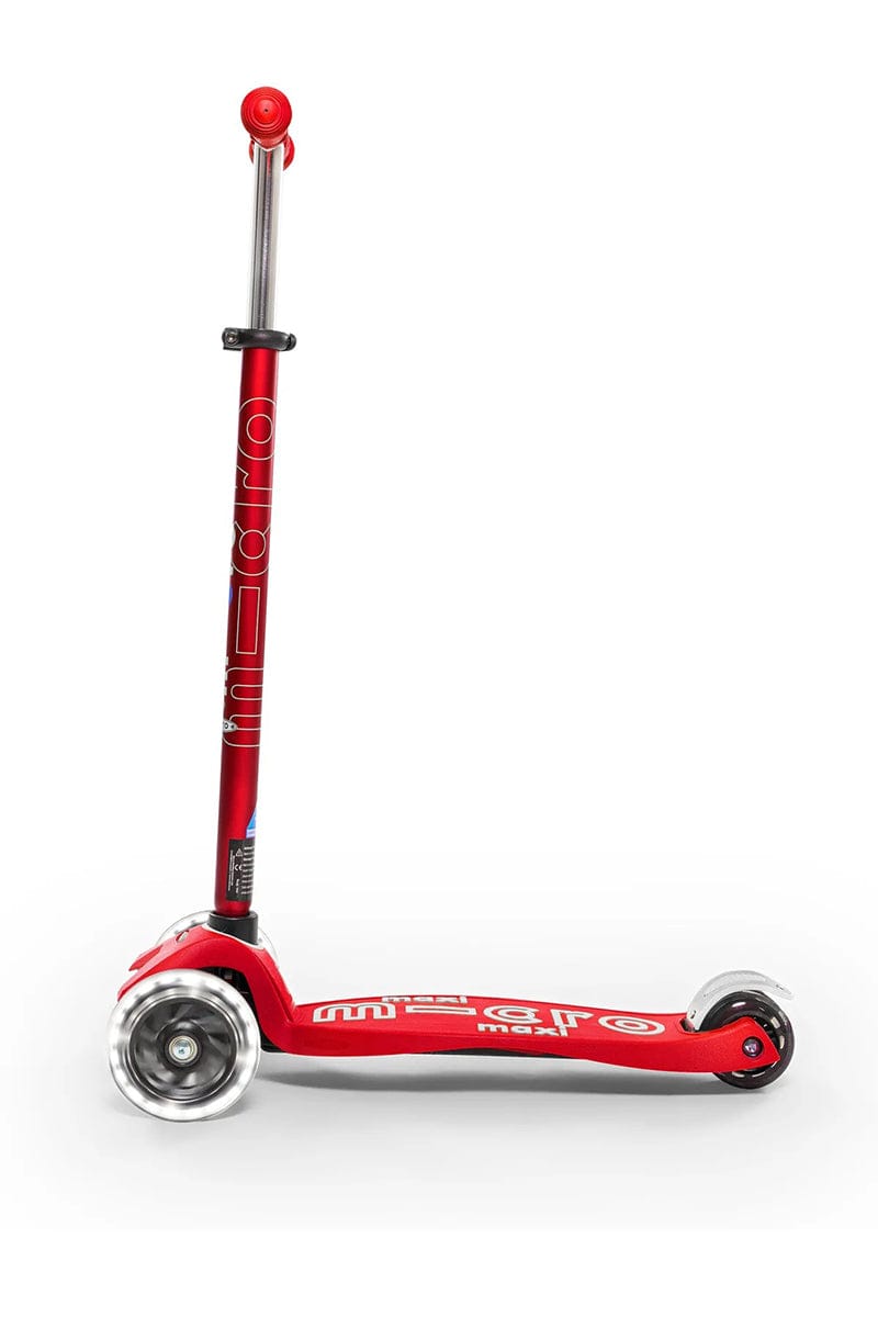 Micro Kickboard Maxi Deluxe LED Scooter (5-12 years) - Red - MMD068