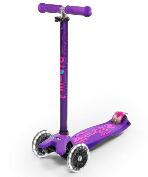 Micro Kickboard Maxi Deluxe LED Scooter - Purple – Albee Baby