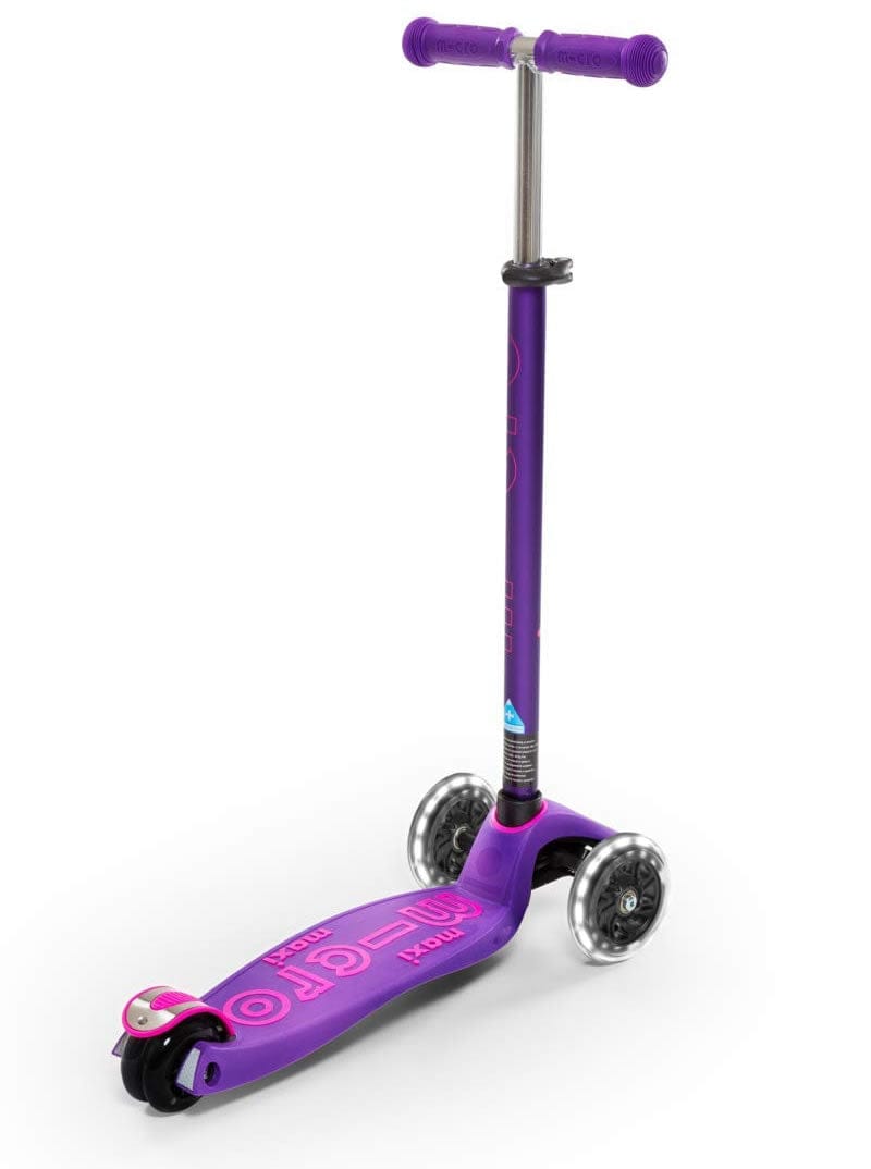 Micro Kickboard Maxi Deluxe LED Scooter - Purple - MMD066