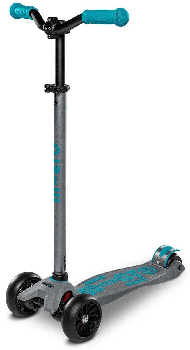 Micro Kickboard Maxi Deluxe Pro Scooter - Grey / Aqua - MMD088