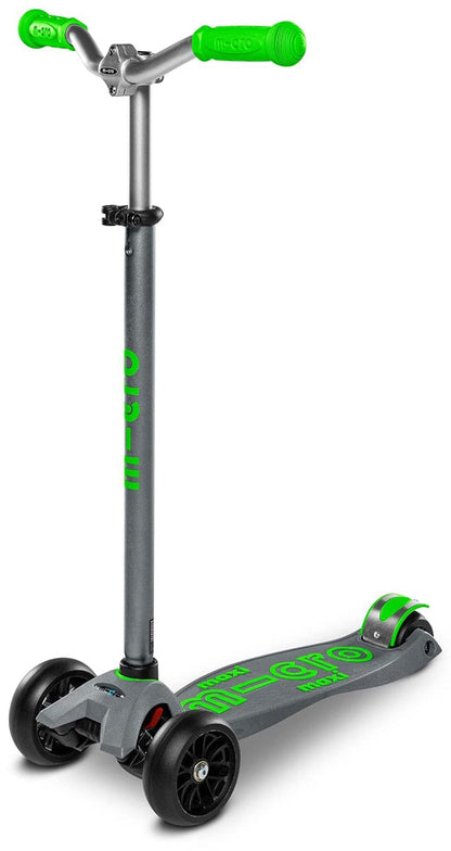 Micro Kickboard Maxi Deluxe Pro Scooter - Grey / Green - MMD089