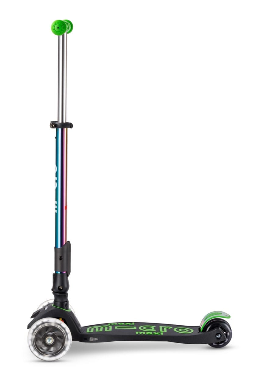 Micro Kickboard Maxi Foldable LED Scooter - Neochrome Green