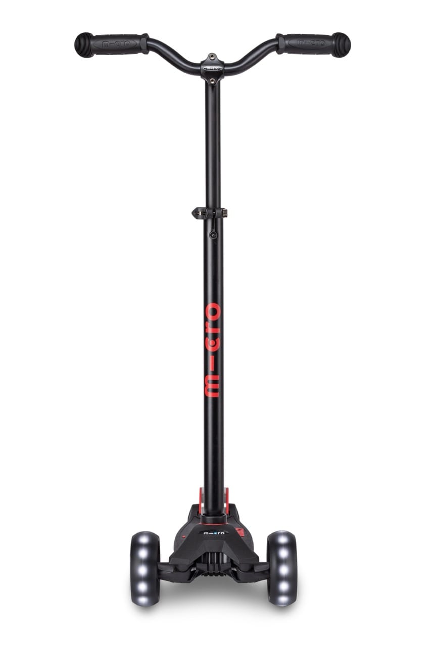 Micro Kickboard Maxi Pro LED Scooter - Black/Red