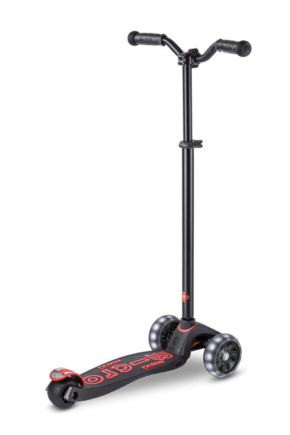 Micro Kickboard Maxi Pro LED Scooter - Black/Red
