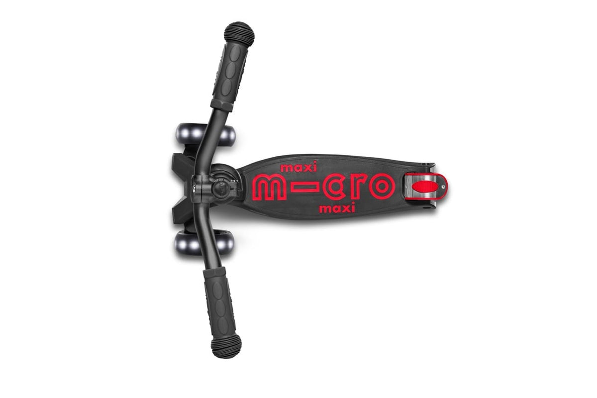 Micro Kickboard Maxi Pro LED Scooter - Black/Red