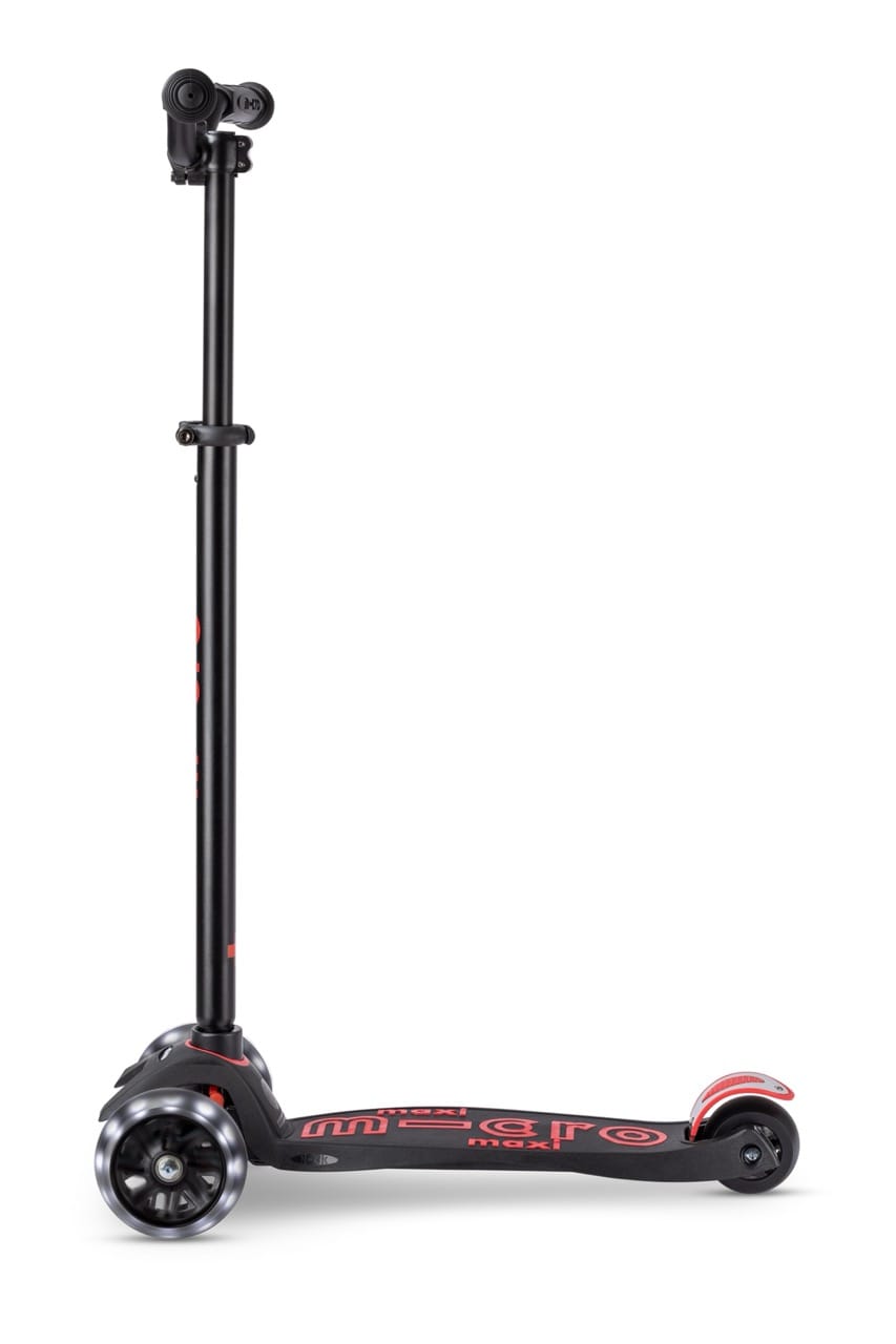 Micro Kickboard Maxi Pro LED Scooter - Black/Red
