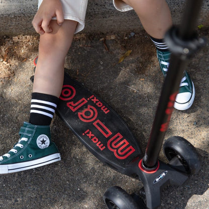 Micro Kickboard Maxi Pro LED Scooter - Black/Red