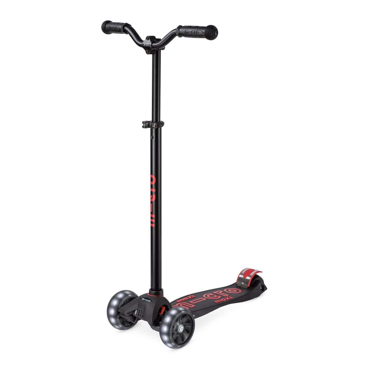 Micro Kickboard Maxi Pro LED Scooter - Black/Red
