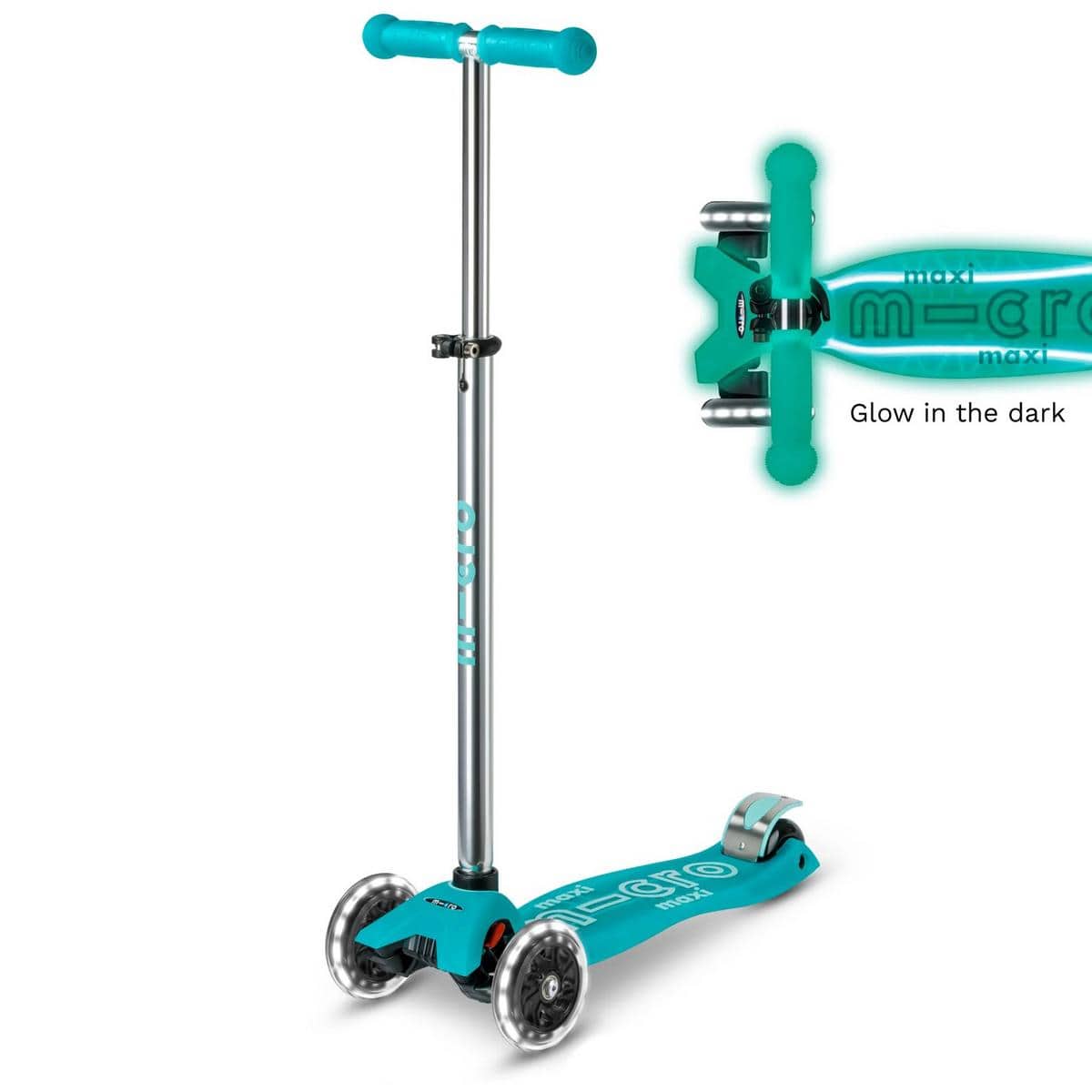 Micro Kickboard Micro Maxi Glow Plus LED Scooter - Jelly Green - MMD376