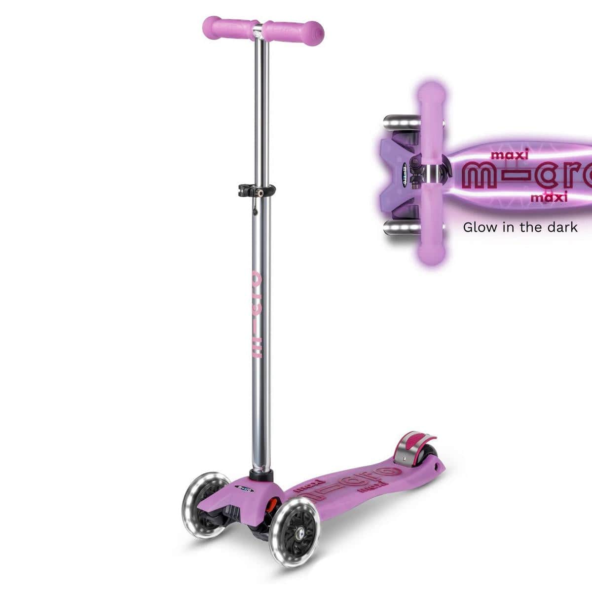 Micro Kickboard Micro Maxi Glow Plus LED Scooter - Luminous Purple - MMD378