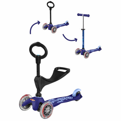 Micro Kickboard Micro Mini 3-in-1 Deluxe Scooter - Blue - MMD014