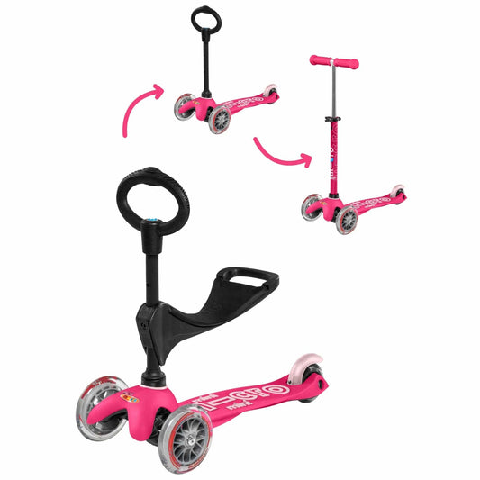 Micro Kickboard Micro Mini 3-in-1 Deluxe Scooter - Pink - MMD009